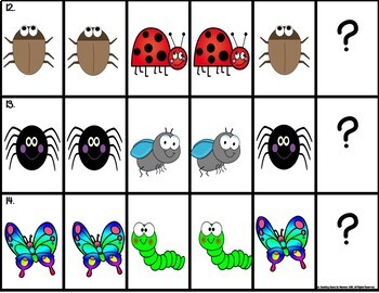 Bugs Pattern Match Card Game {FREE} by The Teaching Scene by Maureen