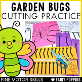 Garden Bugs Cutting Practice - Scissor Skills Worksheets
