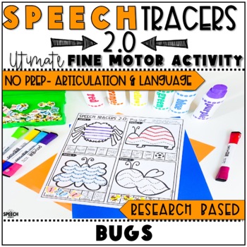 Preview of Bugs Speech Therapy Activity: No Prep Fine Motor