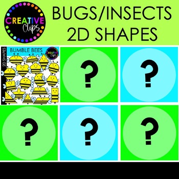 Preview of Bugs and Insects 2D Shape Clipart Bundle {Spring Bug, Bee, Ladybug Clipart}