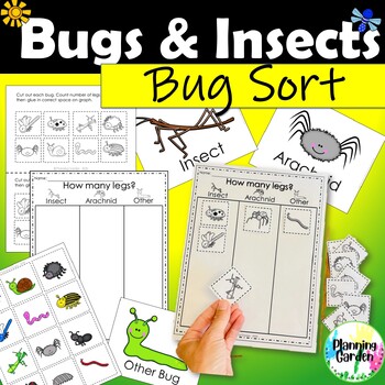 Preview of Bug Sort: Insects or Arachnids {Bugs, Insects, Butterflies, Sort Activity}