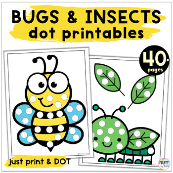 Preview of Spring Bugs and Insects Dot Marker Printable for Fine Motor Skills Activities