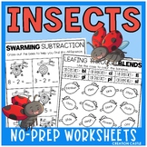 Bugs and Insects Math and Literacy Worksheets Kindergarten