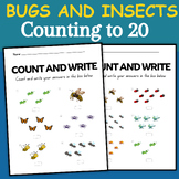 Bugs and Insects Math Counting objects to 20 Worksheets