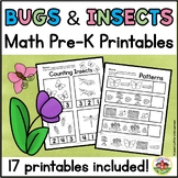 Bugs and Insects Math Worksheets for Preschool