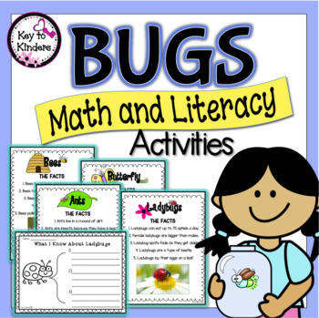 Bugs and Insects Math and Literacy by Key to Kinders | TPT