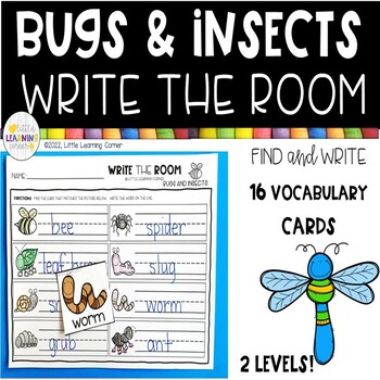 Preview of Bugs and Insects Write the Room | Sensory Bin Activity