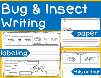 Preview of Bugs and Insects Writing Printables