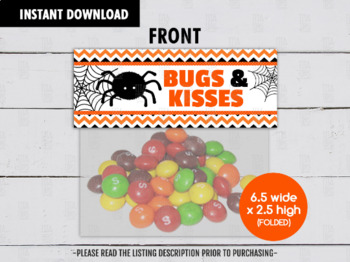 Personalized Bugs and Kisses Halloween Treat Bags - So Cute