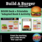Build A Burger Level 1 BOOM cards | Interactive Adapted Bo