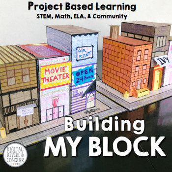 Preview of Build A City Block PBL - Project Based Learning for STEM, ELA, & Community