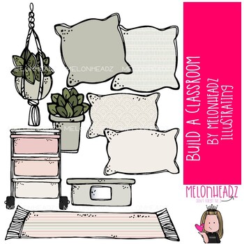 Build-A-Classroom clip art set BOHO Style by Melonheadz Clipart by ...