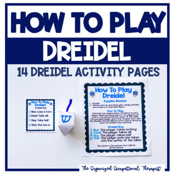 Preview of Build A Dreidel & Dreidel Game Instructions Activity Packet