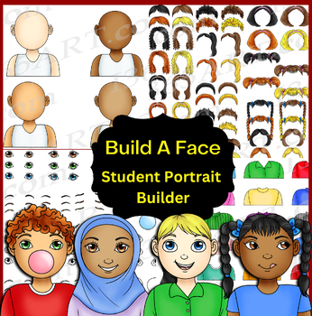 Preview of Build A Face Clipart - Kids Clipart Creator