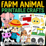 Build-A-Farm-Animal Cut and Paste Craft Templates