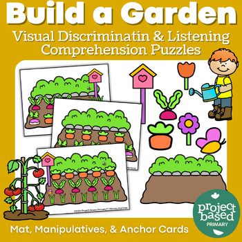 Preview of Build A Garden Visual Discrimination & Listening Comprehension Puzzles