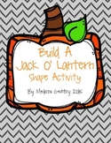 Build A Jack O' Lantern: Shape and Writing Activity