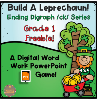 Preview of Build A Leprechaun! Ending Digraph /ck/ PowerPoint Game