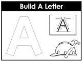 Build A Letter Worksheets. Preschool-Kindergarten Phonics.