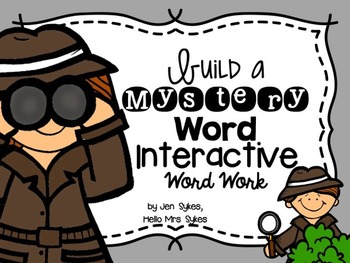 Preview of Build A Mystery Word, Set 1 Interactive Word Work for grades 3-4