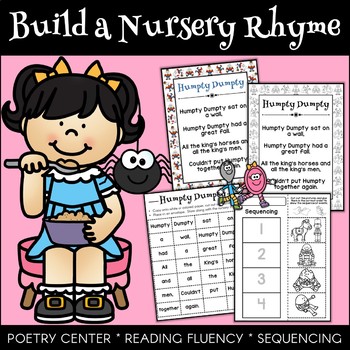 Preview of Build Nursery Rhymes | Poetry Center | Reading Activity