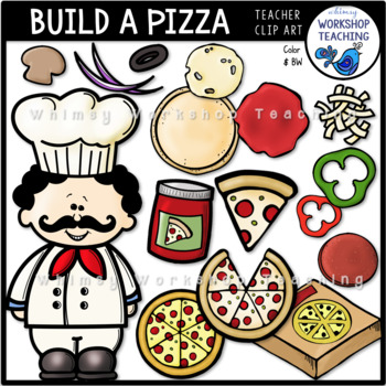 Build A Pizza Clip Art By Whimsy Workshop Teaching Tpt