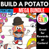 Build A Mr Potato and Mrs Potato  Head and Accessories Dress Up Paper Doll