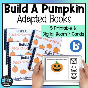 Preview of October Halloween Build Pumpkin Jack-o-Lantern Adaptive Books Special Education