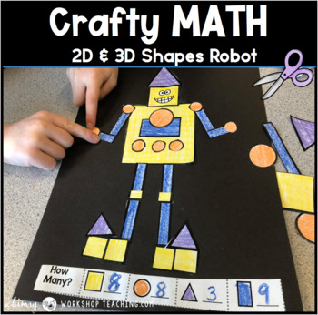 Preview of Build A Robot Geometry Math Craft | Art Crafts Activities Projects First Grade