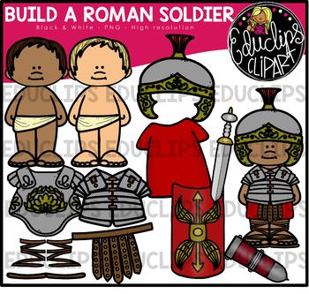 Preview of Build A Roman Soldier Clip Art Set {Educlips Clipart}