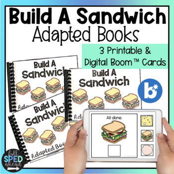 Preview of Cooking Build A Sandwich Adaptive Books Special Education Life Skills Activities