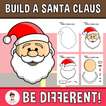 Build A Santa Claus Clipart by PartyHead Graphics | TpT