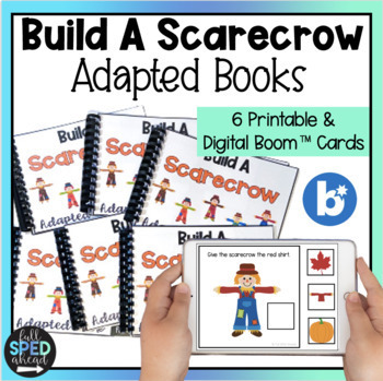 Preview of Fall Season November Build Scarecrow Adaptive Books Special Education Centers