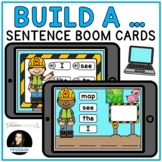 CVC Sentences Boom Cards for Fluency with Audio Sound
