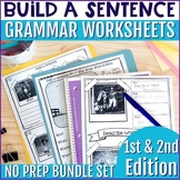 Build-A-Sentence Grammar Worksheet BUNDLE for Language Therapy