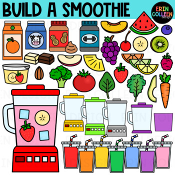 Build A Smoothie Clipart by Erin Colleen Design | TpT