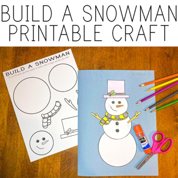 Build A Snowman Craft Activity by Wainbough Co | TpT