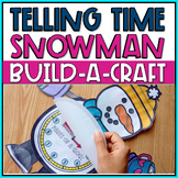 Build A Snowman Winter Craft Clock 4 Telling Time Hour Hal