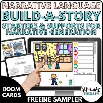 Preview of Build A Story | Scenes and Supports for Narrative Generation | FREEBIE SAMPLER