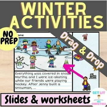 Preview of Build-A-Story|Talk about Winter holidays|Slides & Hands-on activities|worksheets