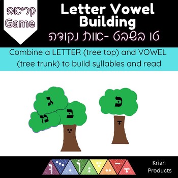 Preview of Build A Syllable Kriah (Hebrew Reading) Center