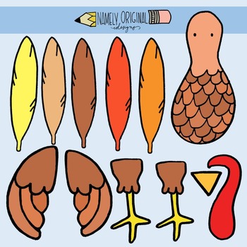 Preview of Build A Turkey Clipart