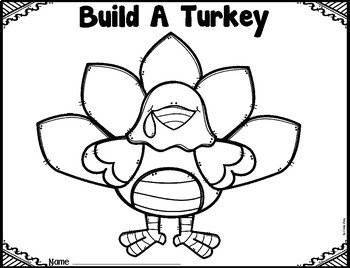 Build A Turkey ~ High Frequency Word Game by Primarily First | TPT