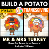 Build A Turkey Potato Mr. & Mrs. Thanksgiving Paper Doll D