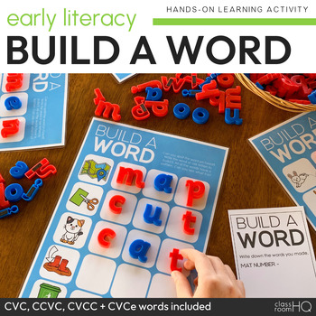Preview of Build A Word CVC CVCC CCVC CVCe Word Work Pack - Science of Reading Aligned