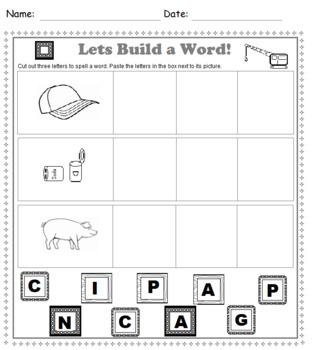 Preview of Build A Word : Three Letter Words