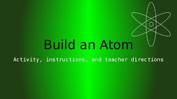 Preview of Build An Atom Cutout Activity and Questions