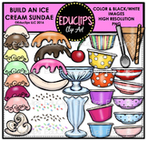 Build An Ice Cream Sundae Clip Art Bundle {Educlips Clipart}