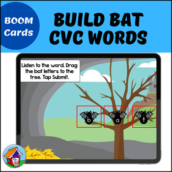 Preview of Build Bat CVC Word BOOM™ Cards