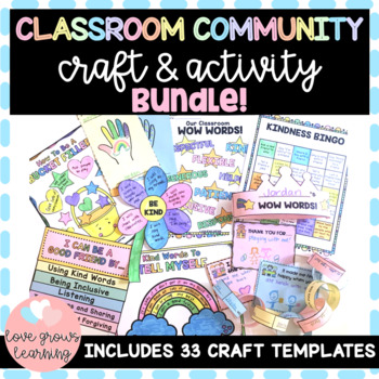 Preview of Build Classroom Community | Crafts Bundle